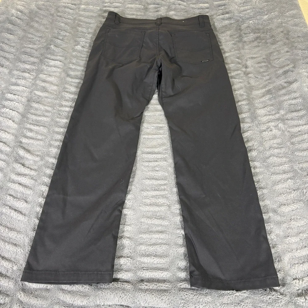 Prana Brion Pant Slim Fit Black 31x30 Mens Nylon Stretch Hiking Trousers AT232